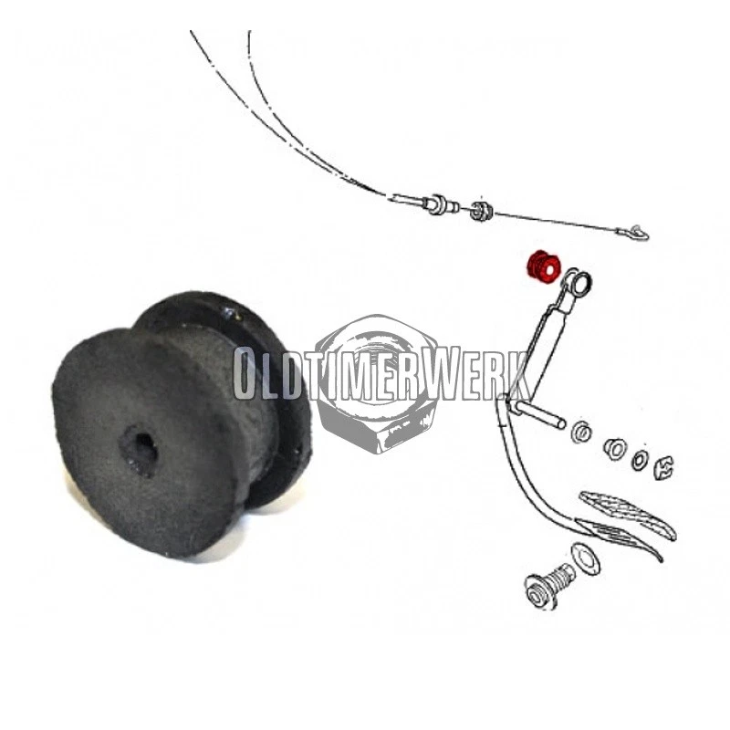 Buchse, Aufnahme Gaszug am Gaspedal, OE Ref. 431721559