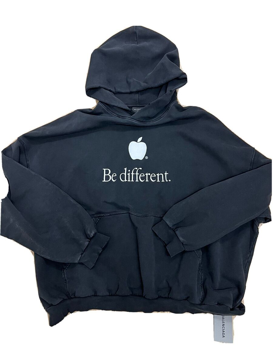 Unreleased BE DIFFERENT APPLE LOGO EMBROIDERED HOODIE | eBay