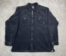 Vintage Y2k Quiksilver Black Corduroy Skater Chore Jacket Size 2xl