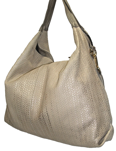 Laura Di Maggio Beige Woven Embossed Frosted Suede 2 Way Shoulder Bag Nr MINT - Bild 7 von 12