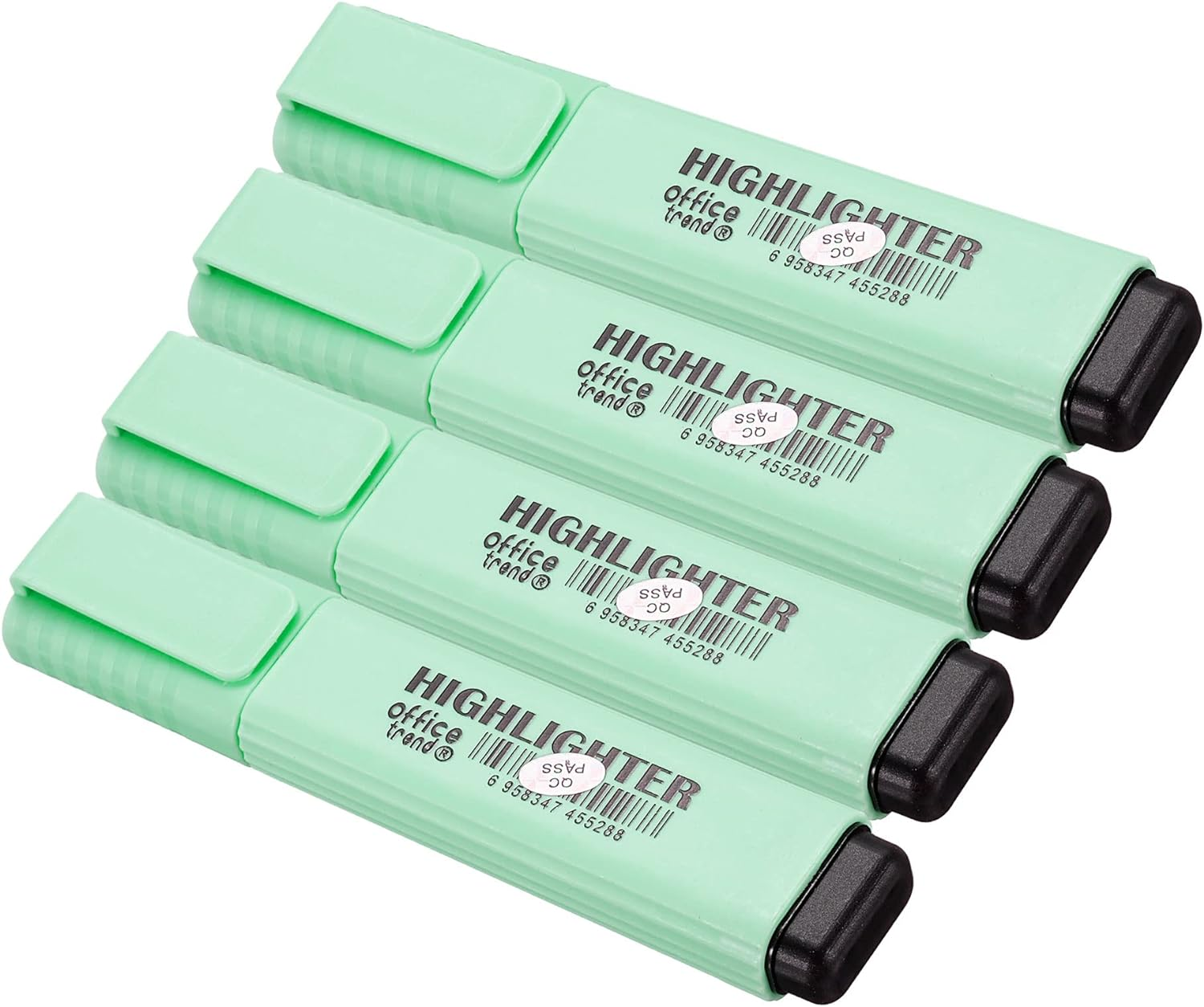 Highlighter Pen, 4 Pack Quick Dry Broad Tip Underline Writing Marker Pens for Of-image