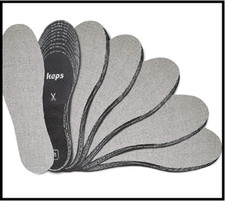 6 Pairs of Wetness and Odor Absorbing Activated Charcoal Shoe Insoles