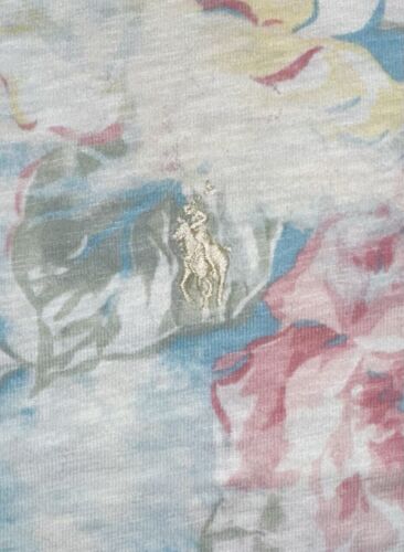 POLO RALPH LAUREN Size Large T-Shirt Dress Floral Pony Logo Jersey Cotton Knit - Picture 4 of 4