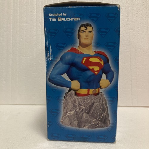 2003 DC Direct Superman Man of Steel 5.5" Cold Cast Porcelain Mini-Bust New MIB - Picture 2 of 9