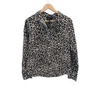 Camisa J.Crew Slim Perfect en mezcla de lino estampado de leopardo con botones para mujer 16