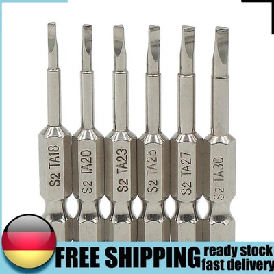 6pcs Magnetic Triangle Screwdriver Bits S2 Steel 1/4 inch Hex Shank Bit Sets