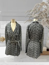 Ashley Stewart, Woman, Trench Coat, Black-Gray, Sz 14, Made in USA,Long Sleeve.!