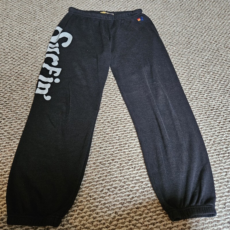 AVIATOR NATION SURFIN' WOMEN'S SWEATPANTS BLACK SIZE XL