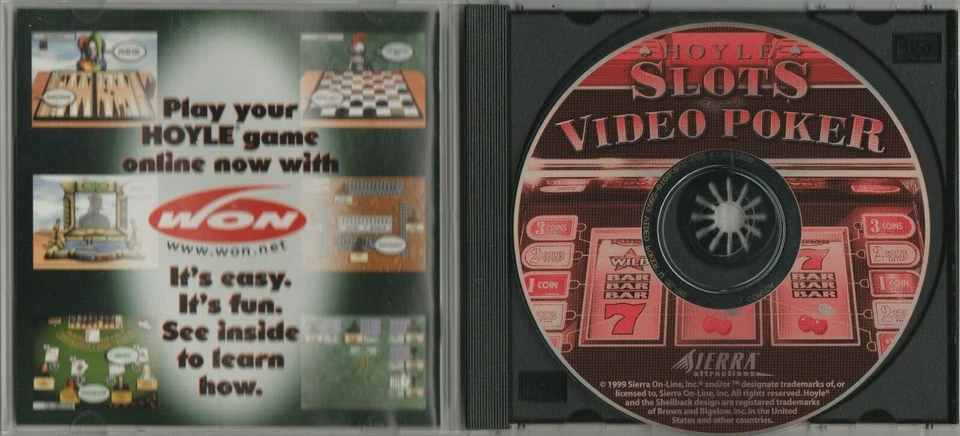 Hoyle Slots Video Poker de Sierra Attractions para ganar 95/98 y Mac ~ 1999 ~ CD-ROm Foto 2 de 2