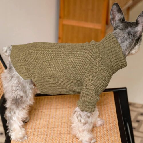 Fitwarm Thermal Knitted Dog Sweater Doggy Winter Coat Pet Clothes Turtleneck XXL - Picture 4 of 7