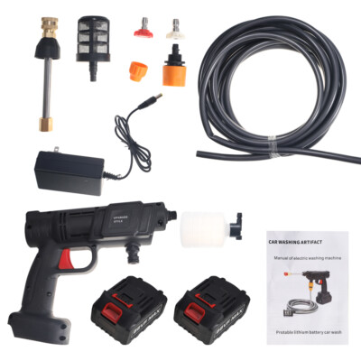 #ad High Pressure Portable Water Gun 2 Batteries 10 Sections – Versatile Cleaning $38.49