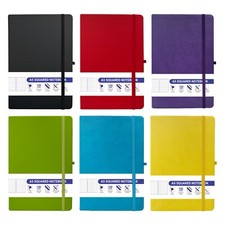 Image of A5 Hardback Notebook Lined/Dotted/Squared/Plain PU Leather Premium Book