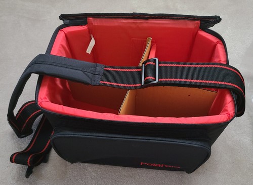 Polaroid Padded Camera Bag Black & Red With Strap Canvas Vintage - Brand New! - Picture 5 of 5