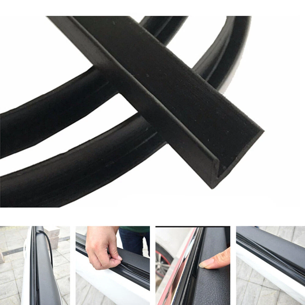 4M Car Door Window Trim Edge Moulding Rubber Noise Weatherstrip Seal Strip Black
