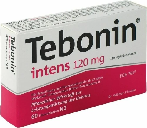50s x120mg TEBONIN Forte EGB761 Gingko Biloba Improve Brain Nerve Cell Function