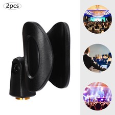 2pcs Universal Microphone Clips Black Microphone Mic Clip Holders
