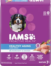 IAMS Proactive Health Large Breed Senior Dog Food Real Chicken 30lb Bag