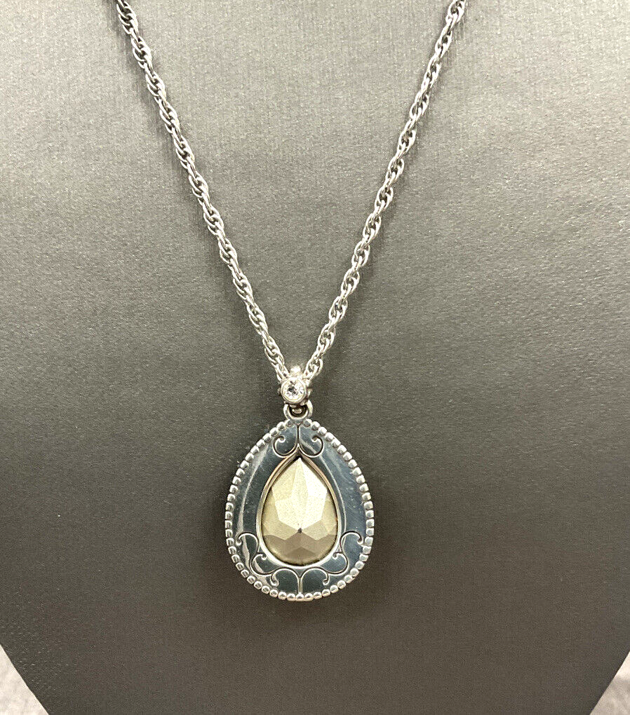 BRIGHTON Light Champagne Crystal Rhinestone Teardrop Pendant Ladies ...