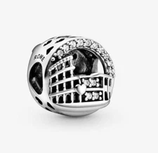 Authentic Pandora Charm Colosseum Love Travel Rome Sterling Silver +Box #147