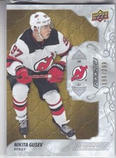 NIKITA GUSEV 2019-20 UPPER DECK ENGRAINED RC #196/299 #61 NEW JERSEY DEVILS