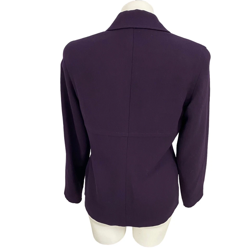 Blazer Classiques Entier Mujer Chaqueta Mediana Púrpura Cremallera Oficina Trabajo Cápsula Foto 3 de 4