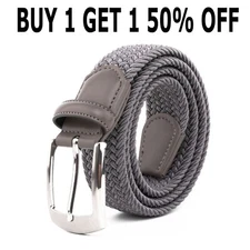 Elastic Fabric Braided Belt,Enduring Stretch Woven Belt for Unisex Men/Women/Jun