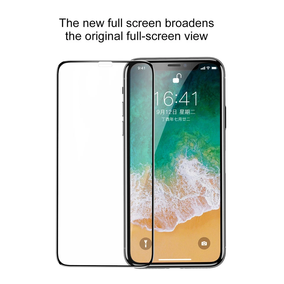 For iPhone X XS 0.3mm Silk Screen Tempered Glass Film - Image 2 of 4