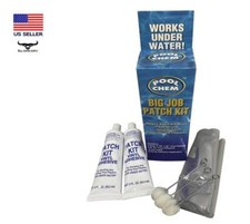 Kit de parches adhesivos para reparación de revestimiento de vinilo para piscina - Funciona por encima y por debajo del agua