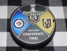 Jon Merrill Signed Player Season 1 Playoff Match up Puck Vegas Golden Knights