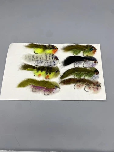 8 Pack Hand Tied Streamer Flies For Bass, Pike, Musky, Large Trout