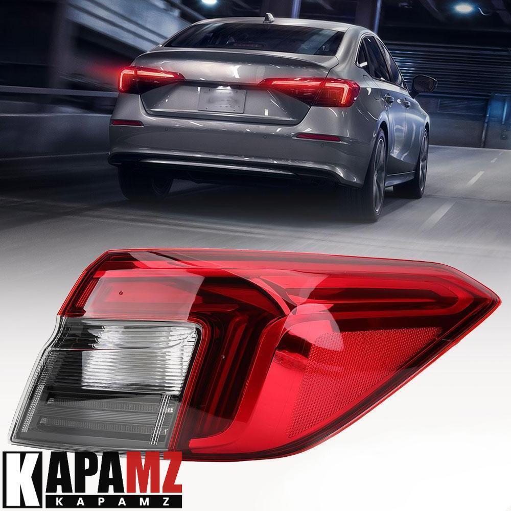 Right Passenger Outer LED Rear Brake Tail Lights For Honda Civic Sedan 2022-2024