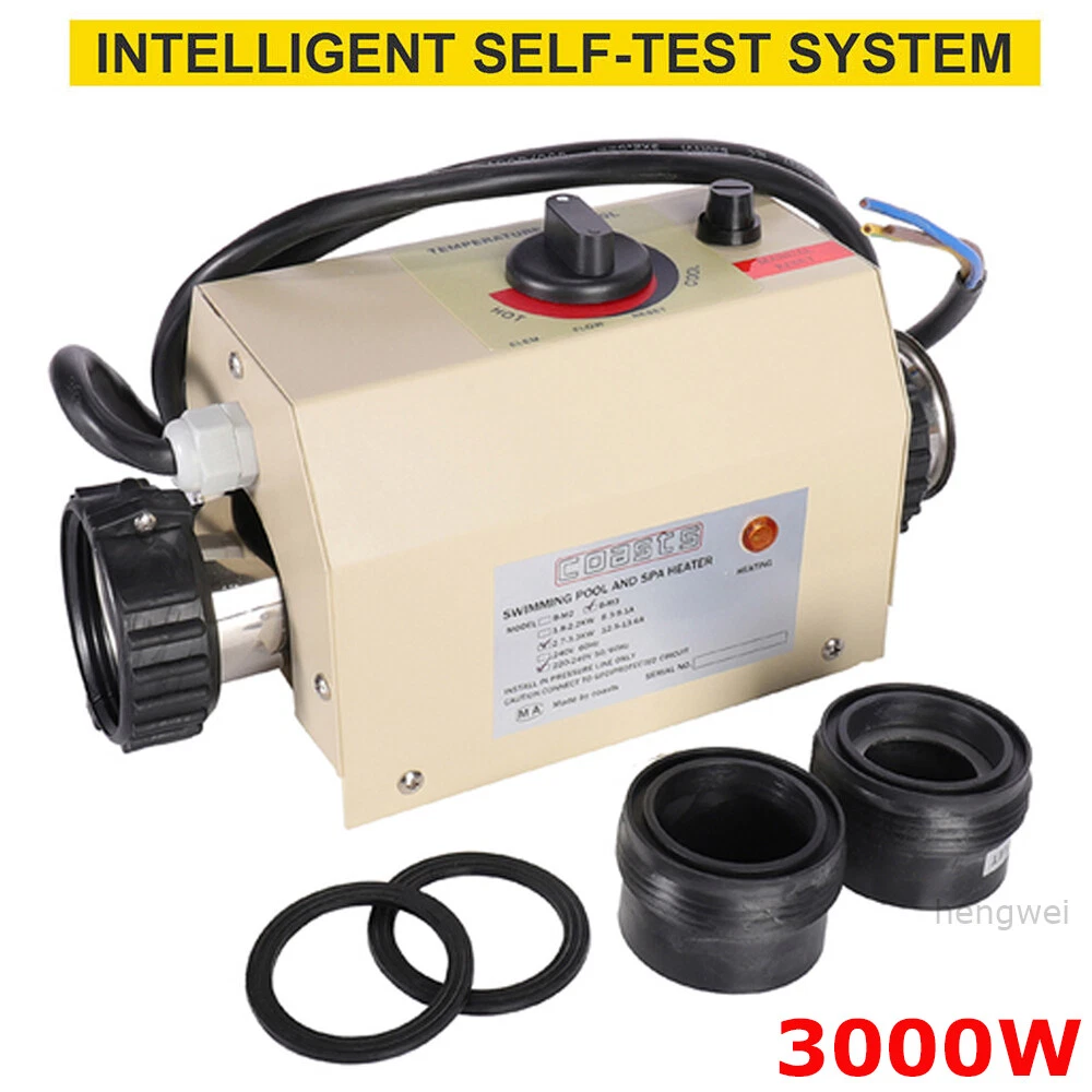 3KW 220V Electric Swimming Pool Water Heater Thermostat Bathtub SPA Heating  Pump | eBay