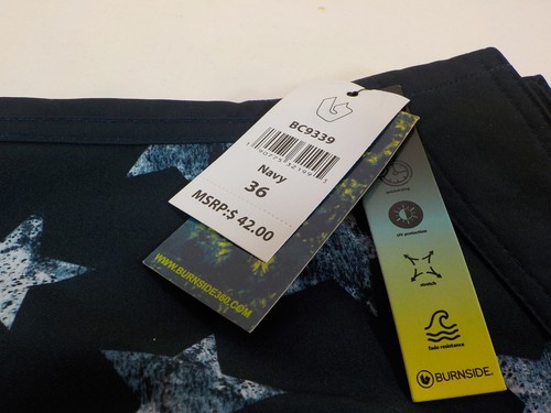 Pantalones Cortos Burnside Para Hombre Talla 36 Azul/Rojo Estrellas Rayas Nuevos con Etiquetas - Imagen 7 de 8