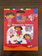 ~ DORA THE EXPLORER ~ TEMPORARY TATTOOS ~ NICK JR. ~