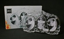 Mikasa Princess Triple Crystal Oval Photo Picture Frame