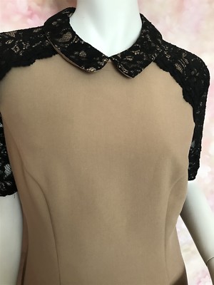 Robe Femme F&F Signature - Couleur Camel/noir - Taille UK 12 - Occasion Très Bon état
