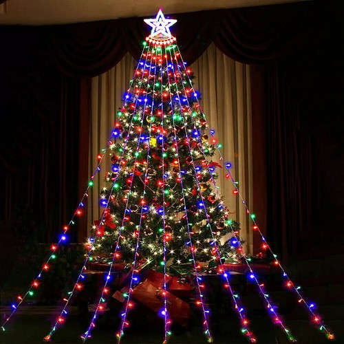 LED Lichterkette Weihnachtsbaum Beleuchtung Innen Außen Wasserfall Deko - Bild 14 von 27