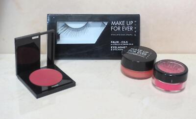 MAKE UP FOR EVER ASSORTED 4 PCS - BLUSH, CREAM COLOR, STAR POWDER , EYELASHES