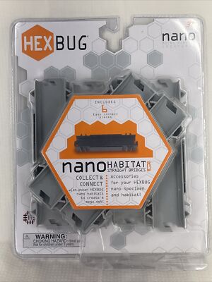 Hex Bug Nano Specimen Habitat Straight Bridges 6 Easy Connect Pieces, NEW Hexbug
