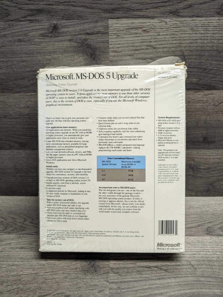 Microsoft MS-DOS 5 Upgrade PC 5.25" Floppy - Image 3 of 4