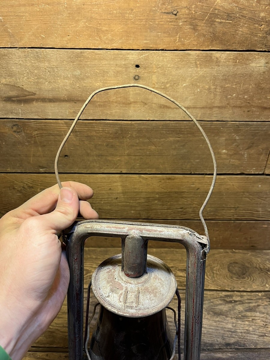 Vintage Paulls Leader No.0 Cold Blast Antique Lantern Red