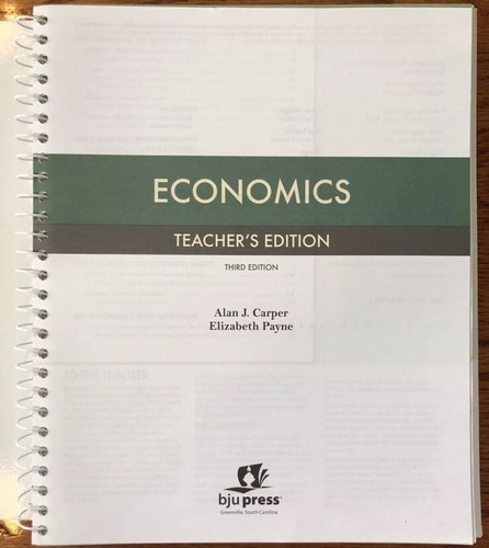 Economics Teachers Edition (3rd ed) Spiral-bound By BJU Press Pre-owned 500553 - Picture 3 of 10
