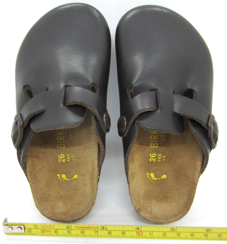 BIRKENSTOCK BROWN LEATHER BOSTON CLOGS ESSENTIALS KIDS TODDLERS SIZE 26 UNWORN - Picture 4 of 23