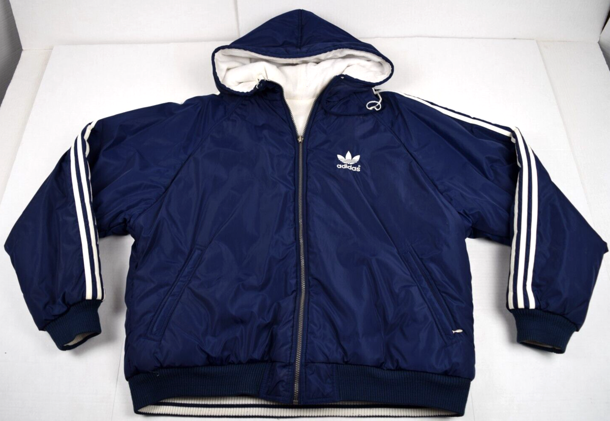 【リバーシブル】vintage reversible jacket Vintage adidas Reversible Jacket Size L/LX 80s Blue White