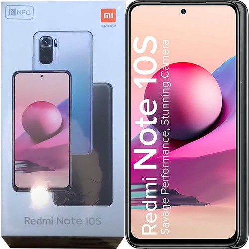 BNIB Xiaomi Redmi Note 10s Dual SIM 64GB + 6GB Onyx Gray Unlocked 4G/LTE OEM - 第 1/2 張圖片