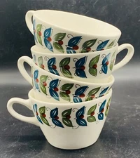 Figgjo Flint Saga 4 Cups Norway 1960’s Norwegian
