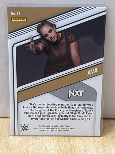 2023 Donruss Elite WWE Wrestling - #14 AVA (RC) ROOKIE - Picture 2 of 2