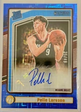 2024-25 Donruss Pelle Larsson Rated Rookie Auto Blue Choice RC /49  Miami Heat