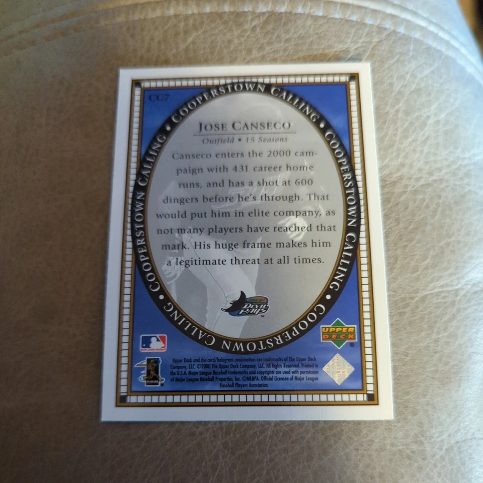 JOSE CANSECO 2000 TARJETA REFRACTOR CUBIERTA SUPERIOR CC7 - RARA Foto 2 de 2