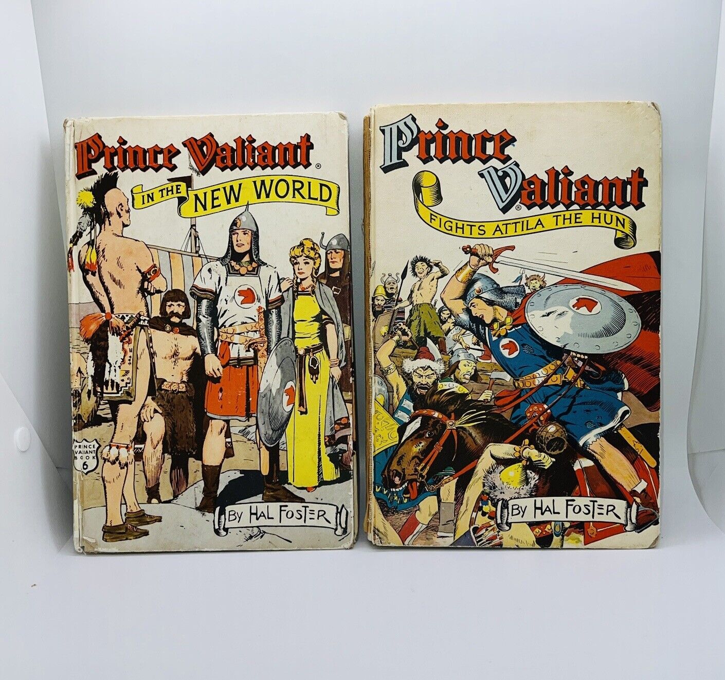 Vintage Prince Valiant In The New World~1956~& Fights Attila The Hun~1952~Comics